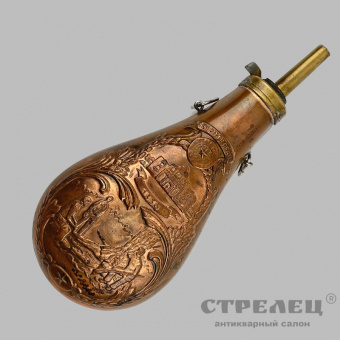 фото — пороховница, натруска для черного (дымного) пороха. сша, нач. 20 в.